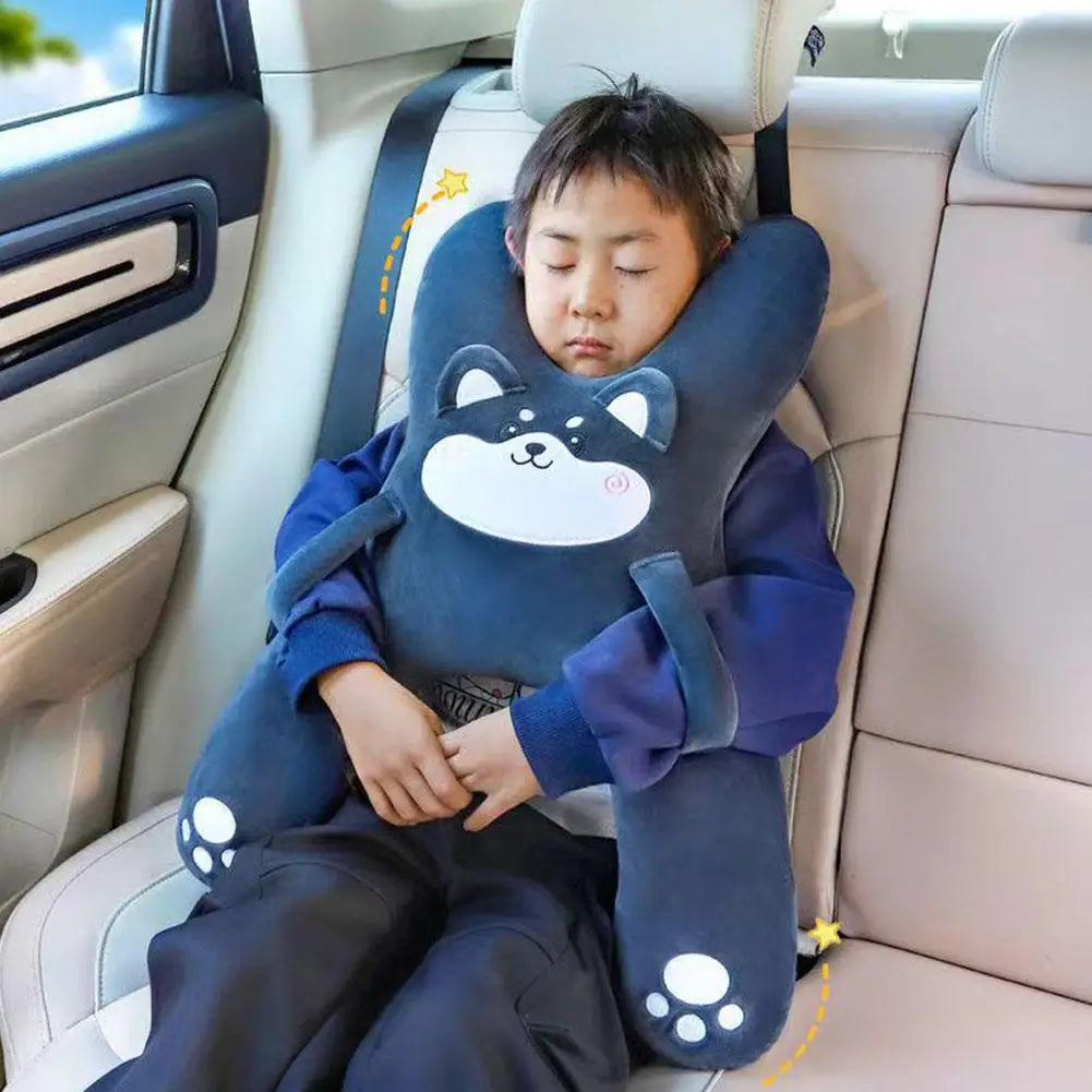 1Set Car Cute Cartoon Pillow Car Mounted Child Sleeping Pillow Car Removable Comfortable Breathable Headrest Lumbar Support Beauty Trend Shop