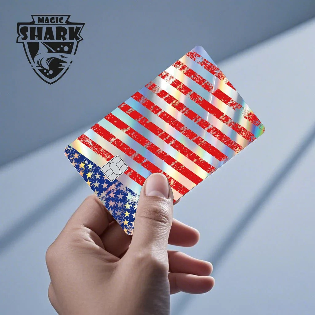 Magic Shark Skull Panda Hunter Broke Blue Eyes Dragon Laser Holographic Sticker Cover Film Skin for Credit Bank Debit Card Beauty World Shop