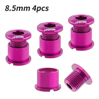 MUQZI 4/5PCS Chainring Bolts Single Double Chainring Screws Mountain Road MTB Bike Crank Bolts 6.5/8.5mm Beauty World Shop