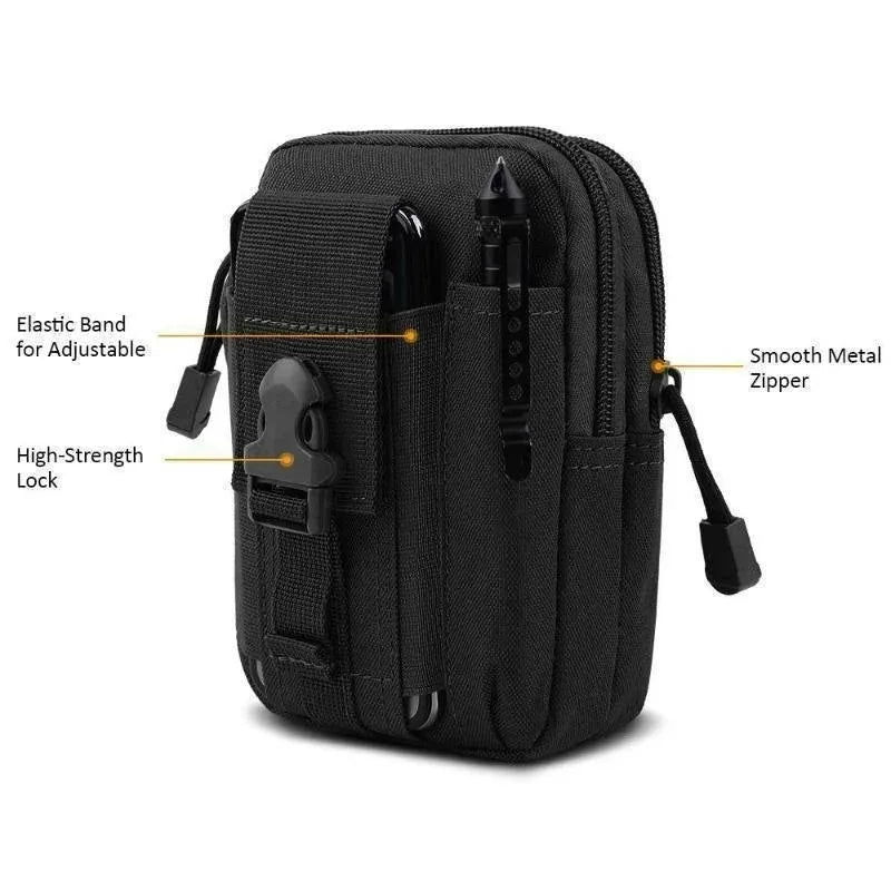 Mobile Phone Case Pouch Waist Bag Waterproof Nylon Multifunction Casual Men Waist Pack Male Small Bag Beauty World Shop