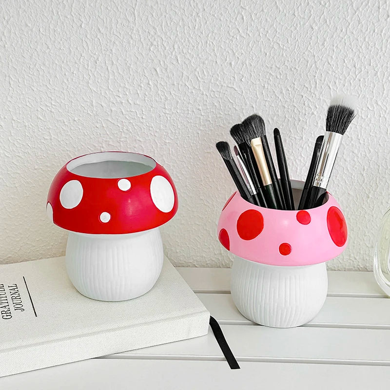 Miniso Creative Cute Mushroomseries Pen Holder Stationery Storage Desktop Decoration for Friends Birthdays Gift Beauty World Shop