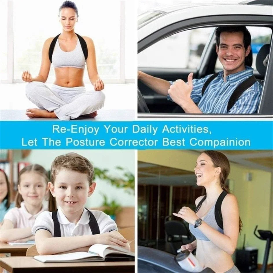 Adjustable Back Shoulder Posture Corrector Belt Clavicle Spine Support Reshape Your Body Home Office Sport Upper Back Neck Brace Beauty World Shop