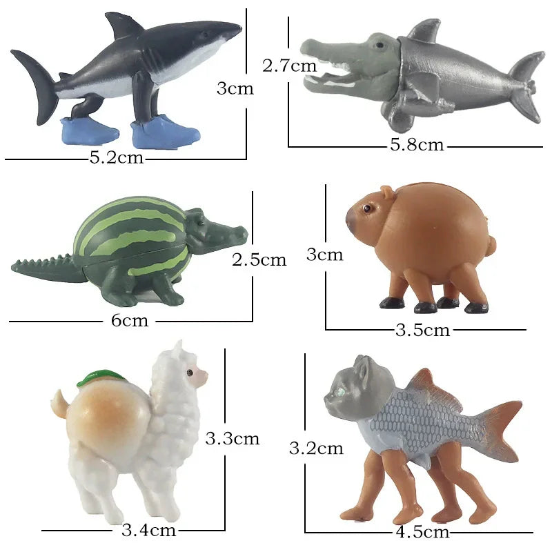 8/24Pcs Fun Italian Brainrot Action Figure Set Tung Tung Sahur Tralalero Tralala Bombardino Crocodilo Figures Model Toy Gifts Beauty World Shop