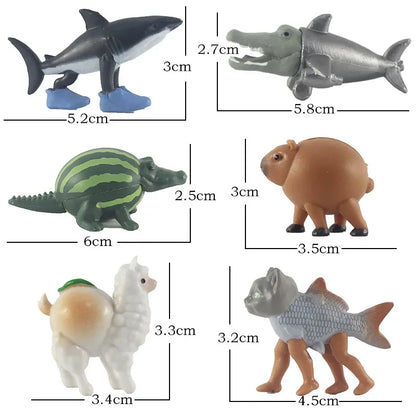 8/24Pcs Fun Italian Brainrot Action Figure Set Tung Tung Sahur Tralalero Tralala Bombardino Crocodilo Figures Model Toy Gifts Beauty World Shop