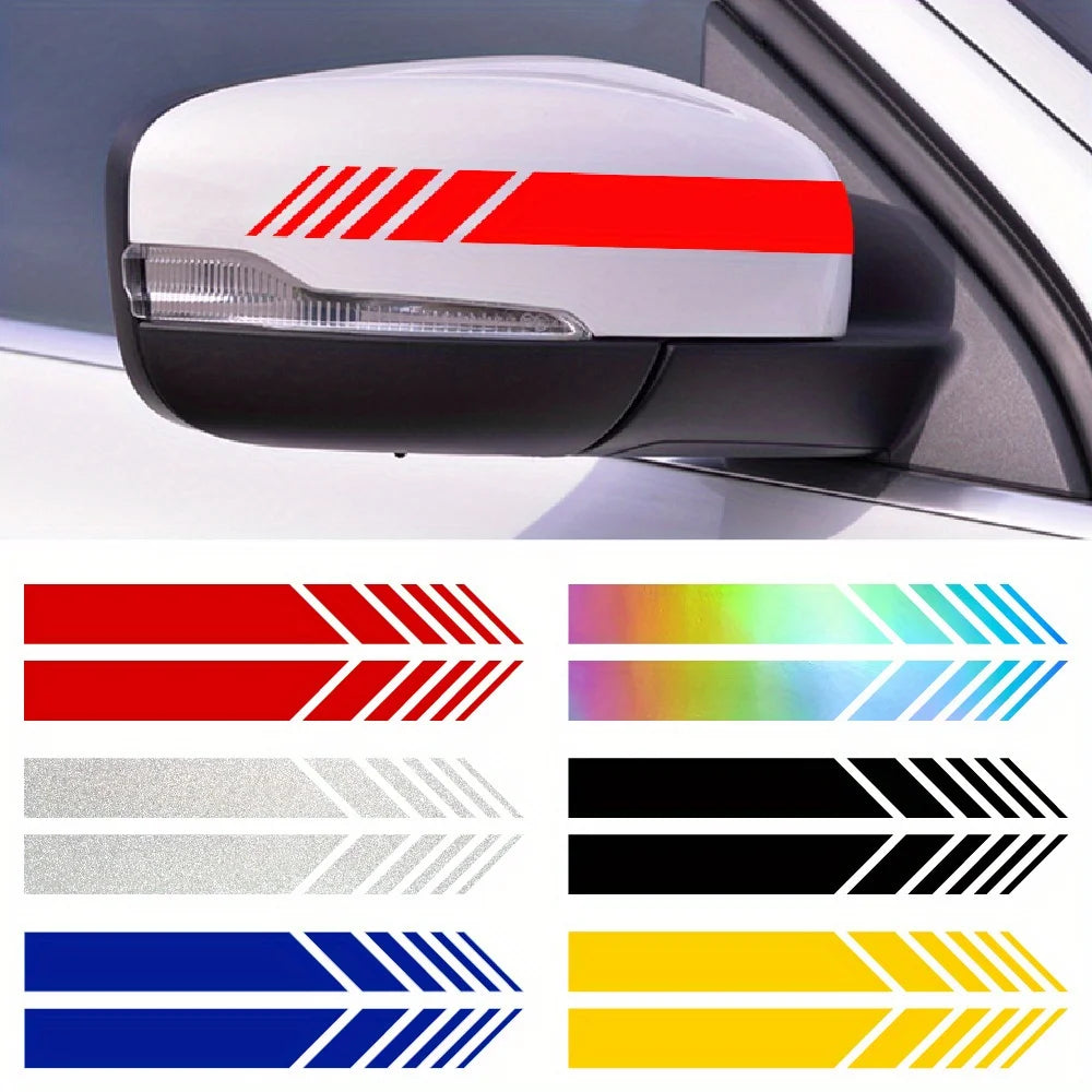 JDM Reflective Car Stickers - Classic Stripes Vinyl Decals, Self-Adhesive for Easy Install - Fit Any Car Body - Waterproof, 4pcs Beauty World Shop