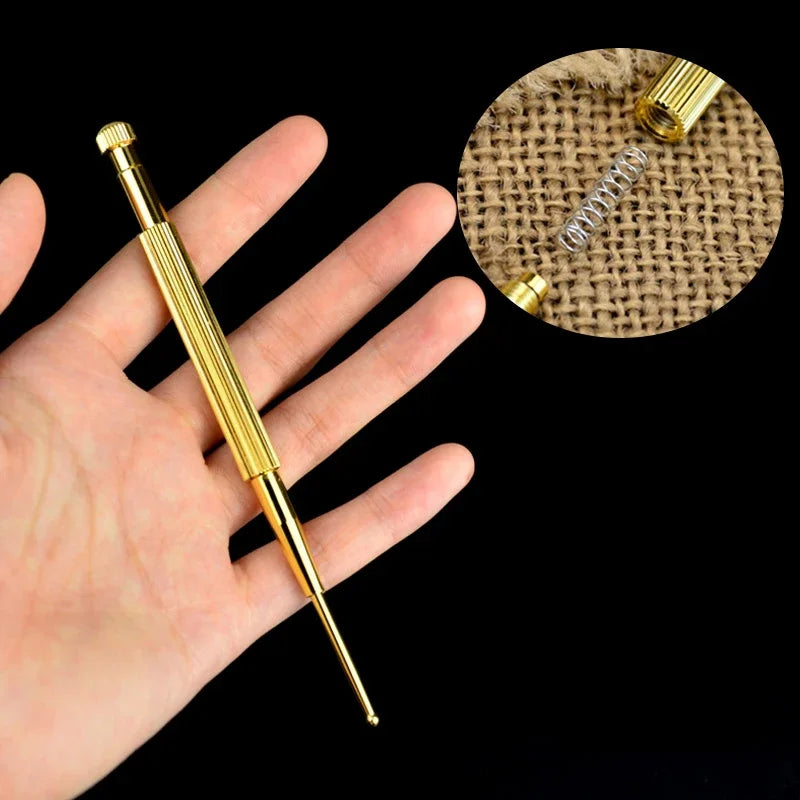 Pure Copper Acupressure Pen Elastic Ear Acupoint Massage Stick Improve Eyesight Acupuncture Point Massager Relax Body Beauty World Shop