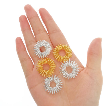 Acupressure Rings Spiky Sensory Finger Rings, Spiky Finger Ring Acupressure Ring Set Silent Stress Massager Finger Massage Tool Beauty World Shop
