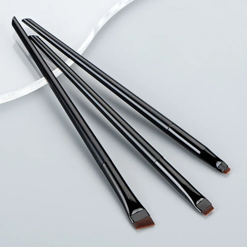 Karsyngirl 3pcs/set Blade Eyeliner Brush Eyebrow Brush Portable Flat Fine Eye Liner Brow Contour Makeup Brushes Makeup Tool Beauty World Shop