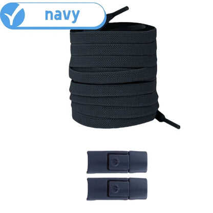 New Without Ties Elastic Laces No Tie Shoe Laces Press Lock Shoelaces Sneaker Kids Adult 8MM Widened Flat Shoelace for Shoes Beauty World Shop