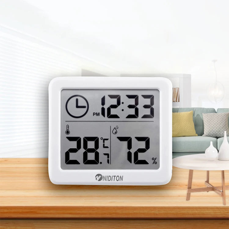 Digital Clock Desk Clock with Temperature Humidity  Wall Clocks for  Home Kitchen Office Desk Decorations NIDITON Beauty World Shop