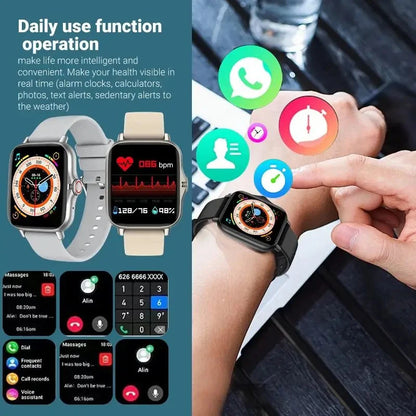 2024 Smart Watch Android Phone 1.44'' Inch Color Screen Bluetooth Call Blood Oxygen/Pressure Monitoring Smart Watch Women Men Beauty World Shop