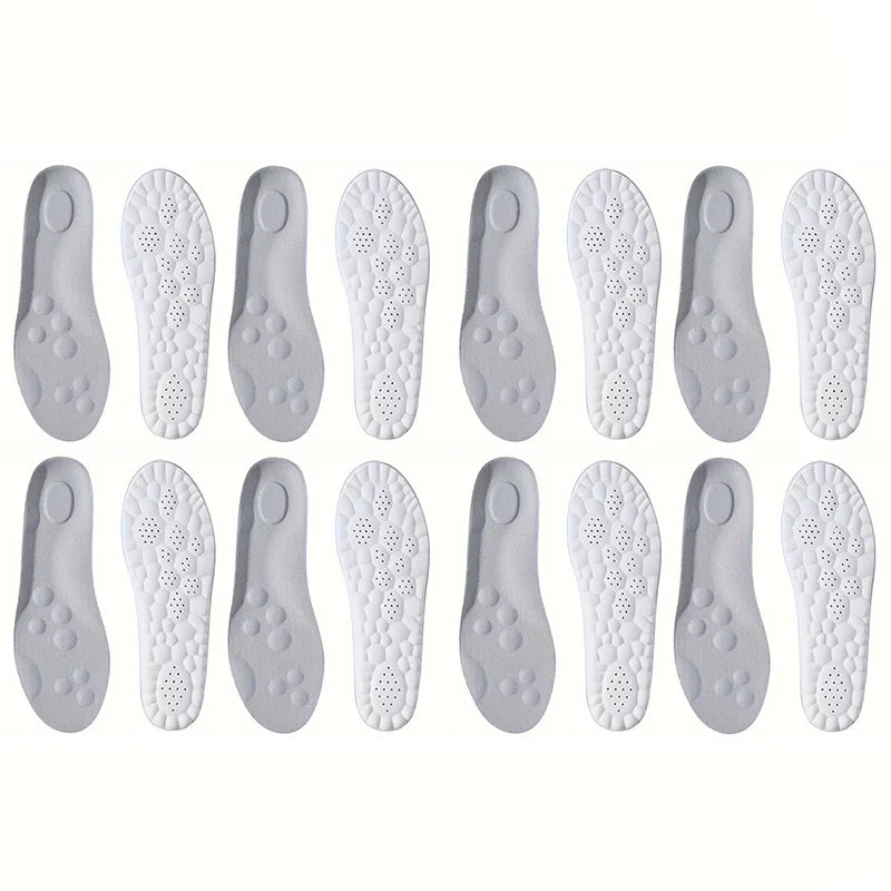 1Pair/2Pairs/4Pairs High Elasticity Latex Sport Insoles Soft Shoe Pads Arch Support Orthotic Insoles Breathable Deodorant Insole Beauty World Shop