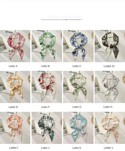 26 Letters Tarot Constellation Bag Scarf Twill Silk Scarves Women New Neckerchief Hair Headbands Beauty World Shop