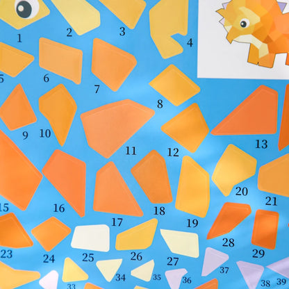 Mr Paper 12pcs/bag Sticker Book Students' Handmade 3D Geometric Collage DIY Stickers Early Educational Stickers For Journal Beauty World Shop