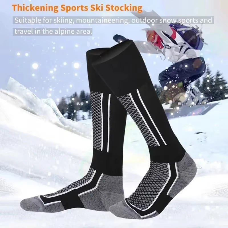 1 Pair Winter Warm Thickening Ski Stockings Hiking Socks For Women Men Children Anti-Cold Outdoor High Sports Stockings Beauty World Shop