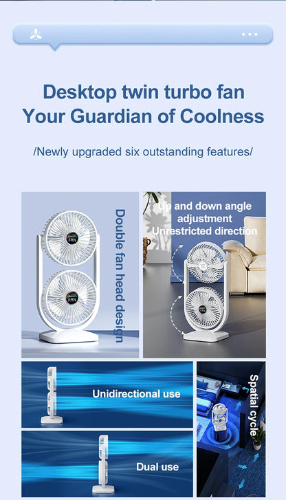 USB Charging Desktop Fan Portable Rotatable Desktop Electric Fan Suitable For Outdoor Picnic Student Dormitory Office Home Use Beauty World Shop
