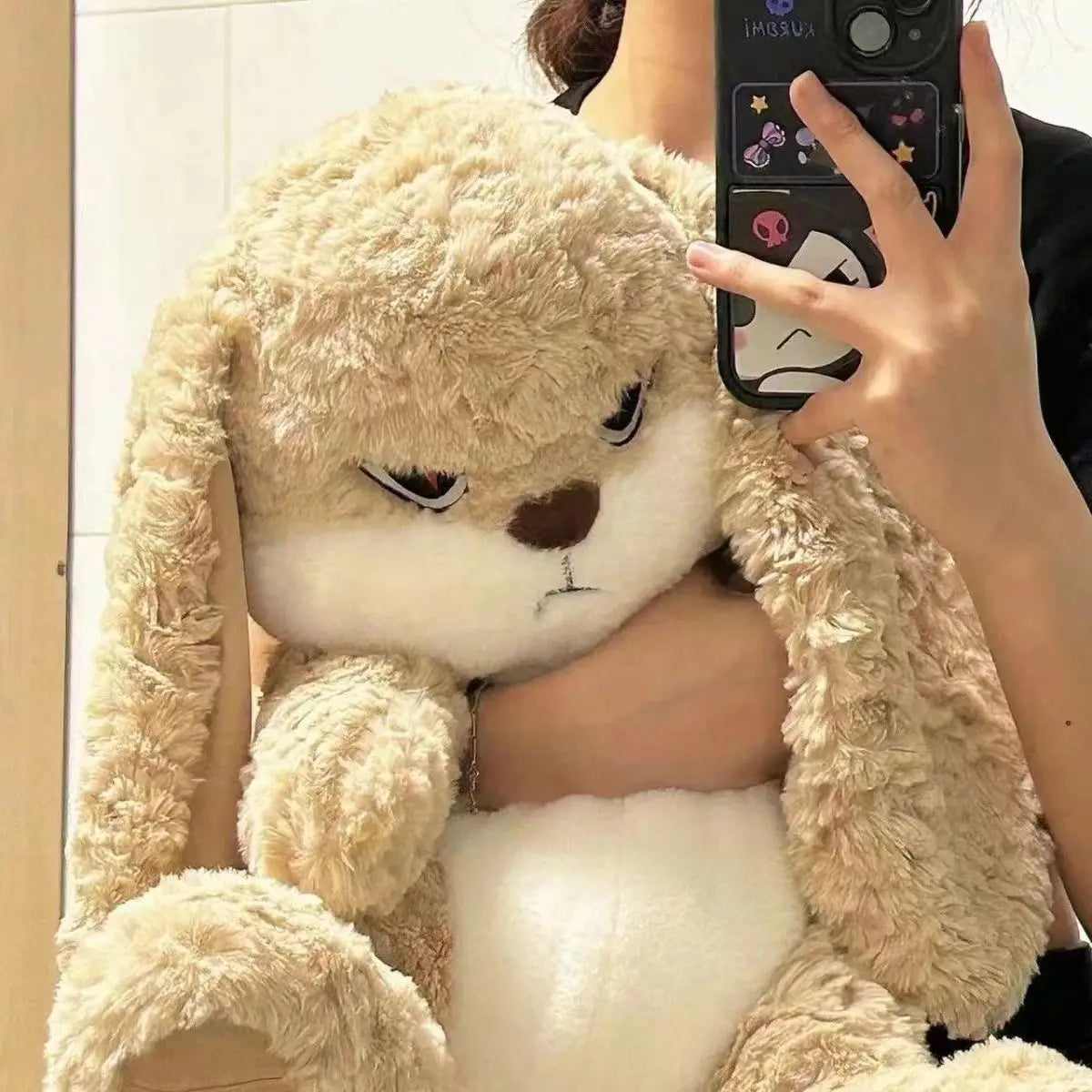 Large Size Angry Rabbit Plush Toy Cute Animal Plushie Doll Kawaii Stuffed Soft Toys Model Room Decor Birthday Gifts Beauty World Shop