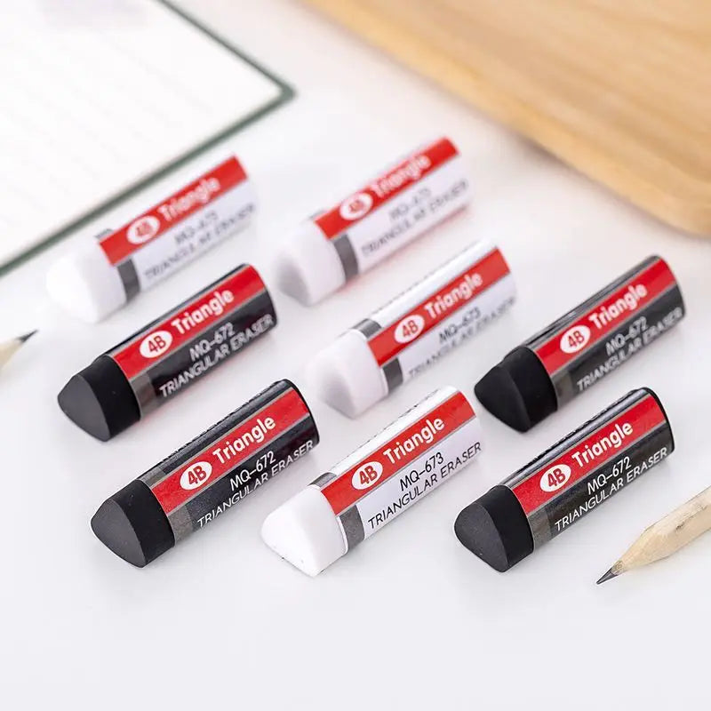 2-8-32 pcs Lytwtw's Stationery 4B Triangle Novelty Erasers Rubber Kawaii School Office Supplies Creative Eraser Beauty World Shop