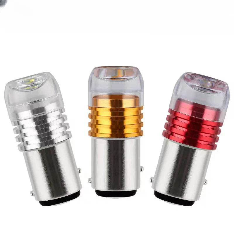 10pcs Car 12V LED Rear Taillight Tail Brake Light Strobe Flashing LED Lamp Motorcycle Warning Light Bulb Red Stronger Light Beauty World Shop