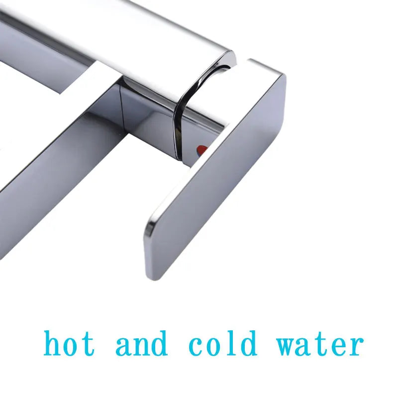 RETHME Gold faucet bathroom faucet metal stainless steel handle hot and cold mixer faucet square faucet beautiful bathroom Beauty World Shop