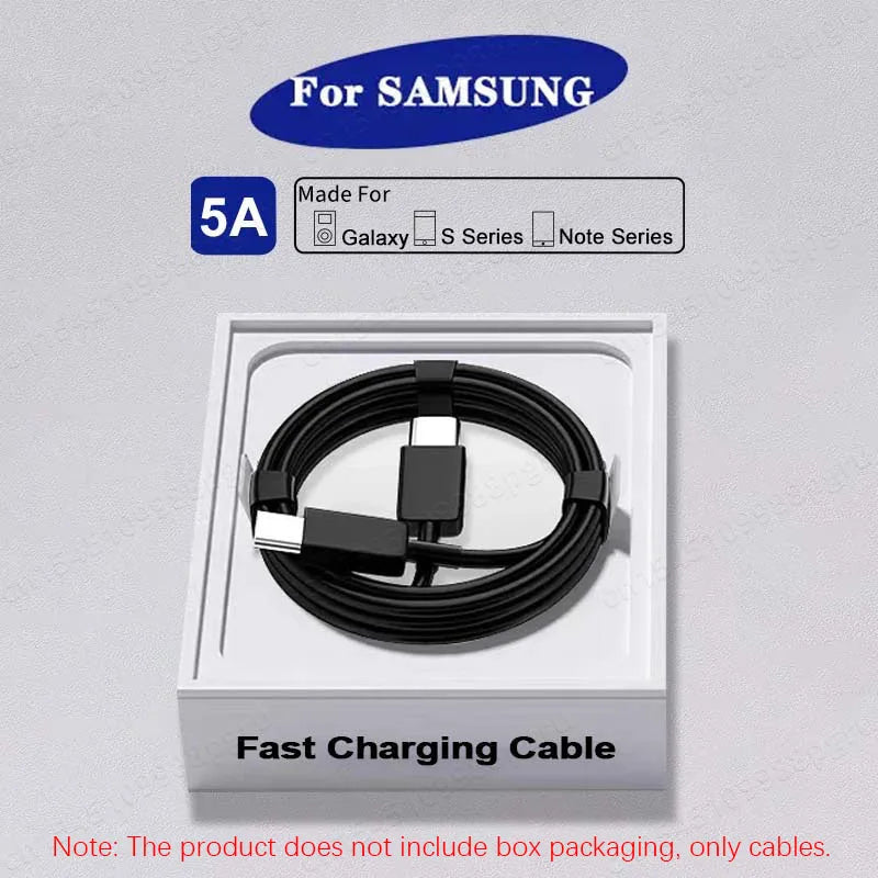 2PCS PD 45W USB C Cable For Samsung Galaxy S20 S21 S22 S23 Ultra Note 10 5G 20 A53 A54 Super Fast Charging USB Type C Data Cable Beauty World Shop