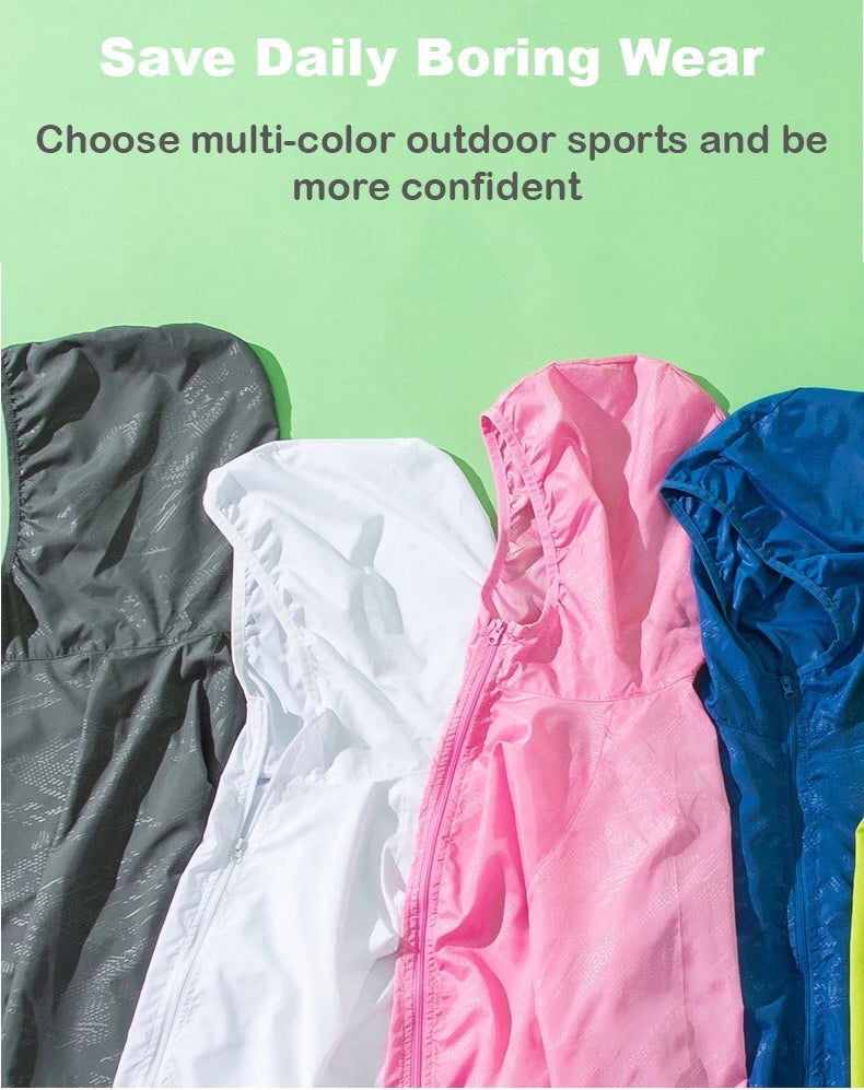 JNLN Men Women Waterproof Hiking Jackets Quick Dry Camping Windbreaker Unisex Outdoor Trekking Raincoat Anti UV Packable Clothes Beauty World Shop