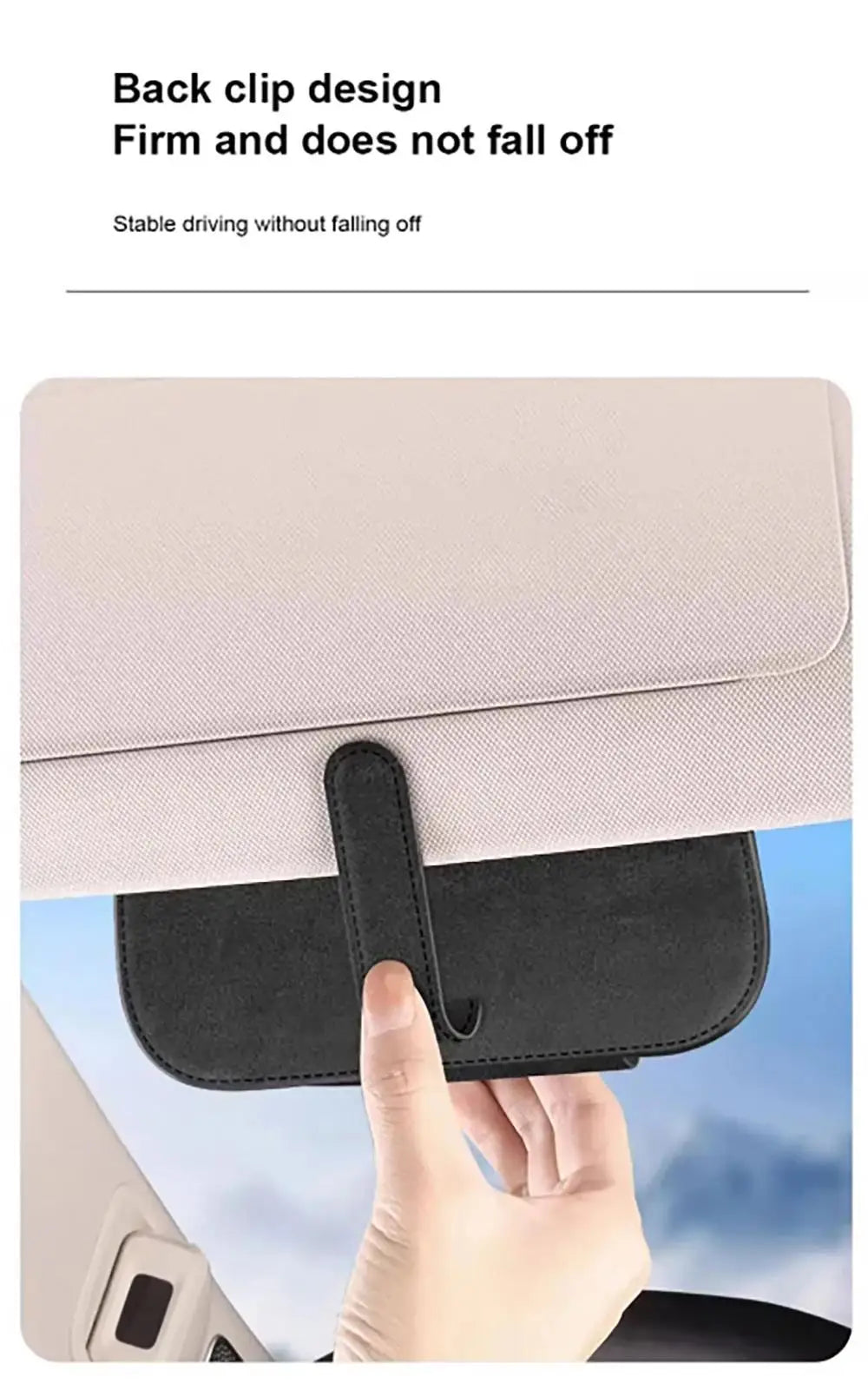 Car Glasses Case Auto Sun Visor Premium Suede Glasses Holder Wear-Resistant Sunglasses Protective Box Universal Cars Accessories Beauty World Shop