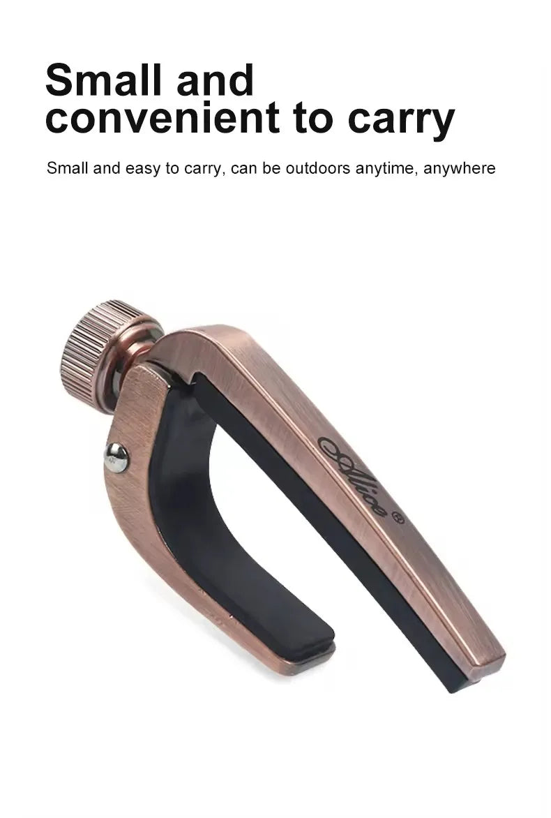 Alice Guitar Capo Adjustable Roller Metal Perfect Quick Change Tune for Electric Acoustic Guitar, Bass, Violin, and Ukulele Beauty World Shop