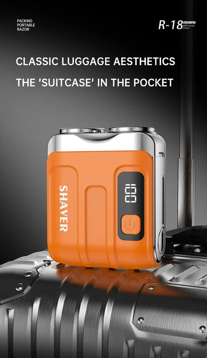 Mini Electric Smart Shaver Household Car Shaver Digital Display Dual Blade Rechargeable Shaver Powerful Beard Trimmer Tool Beauty World Shop