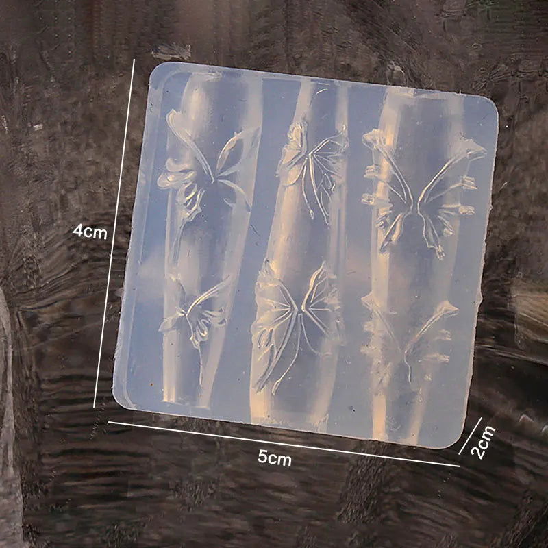 3D Reusable Soft Silicone Embossed Nail Art Mold Featuring Bows,Butterfly and Flower for DIY Nail Art &Charm Decoration Suppliy Beauty Trend Shop