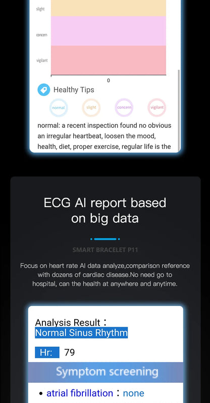 ECG+PPG Smart Wristband Fitness Tracker for Women Men Calorie Blood Pressure Waterproof Sport Smartband Health Smartwatch Beauty World Shop
