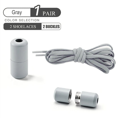 Elastic No Tie Shoelaces Semicircle Shoe Laces For Kids and Adult Sneakers Shoelace Quick Lazy Metal Lock Laces Shoe Strings Beauty World Shop
