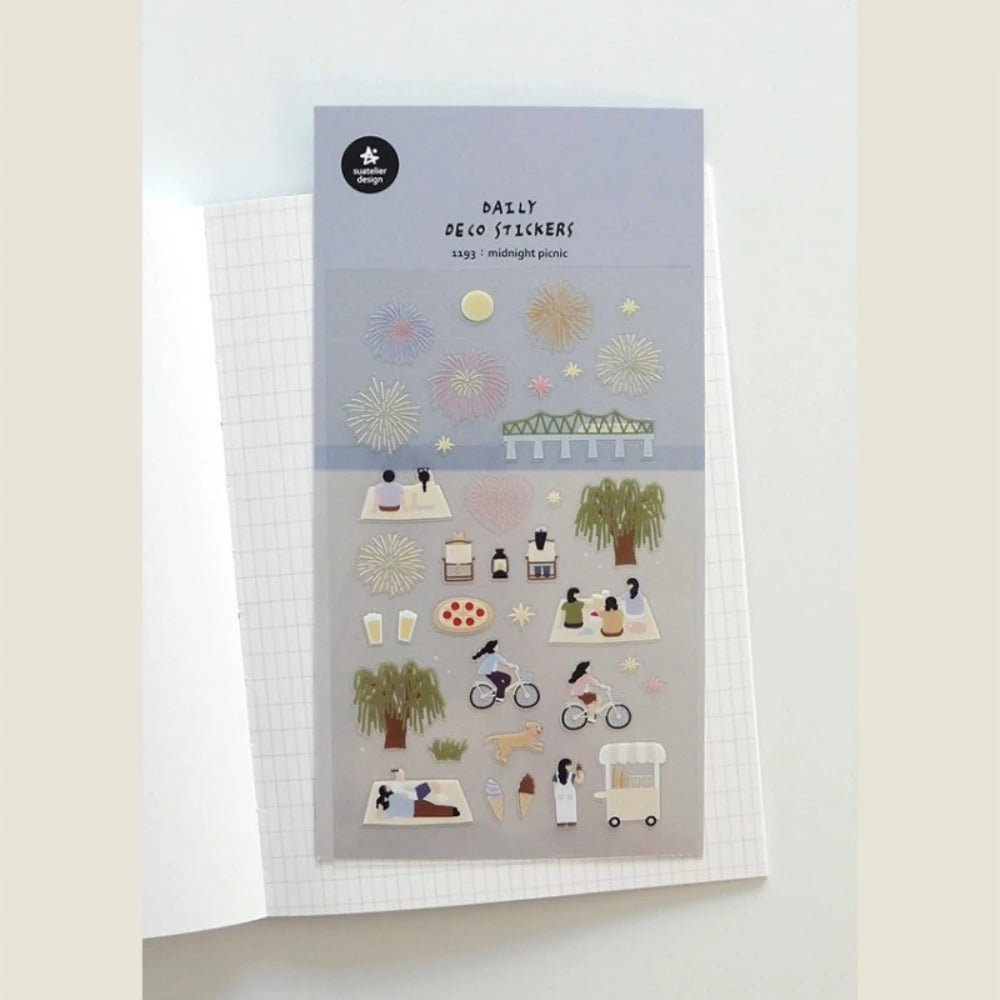 Korean Import Suatelier Travel Home Life Study Friend Stickers Scrapbooking Diy Journaling Diary Stationery Sticker School Gift Beauty World Shop