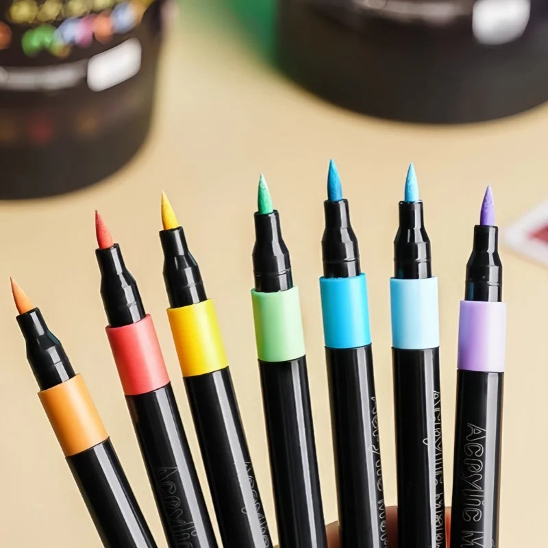 24/36/48/60/80/120 Bucket-cap Soft-Head Acrylic Marker Pen - Specially Designed for Students in Art Class, with Strong Coverage. Beauty World Shop
