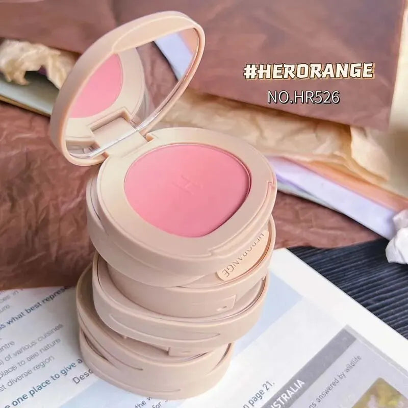 HERORANGEHR526 Monochromatic Blush Is Waterproof, Sweat-proof, Colorfast, and Durable. Six Colors Are Available. Beauty World Shop