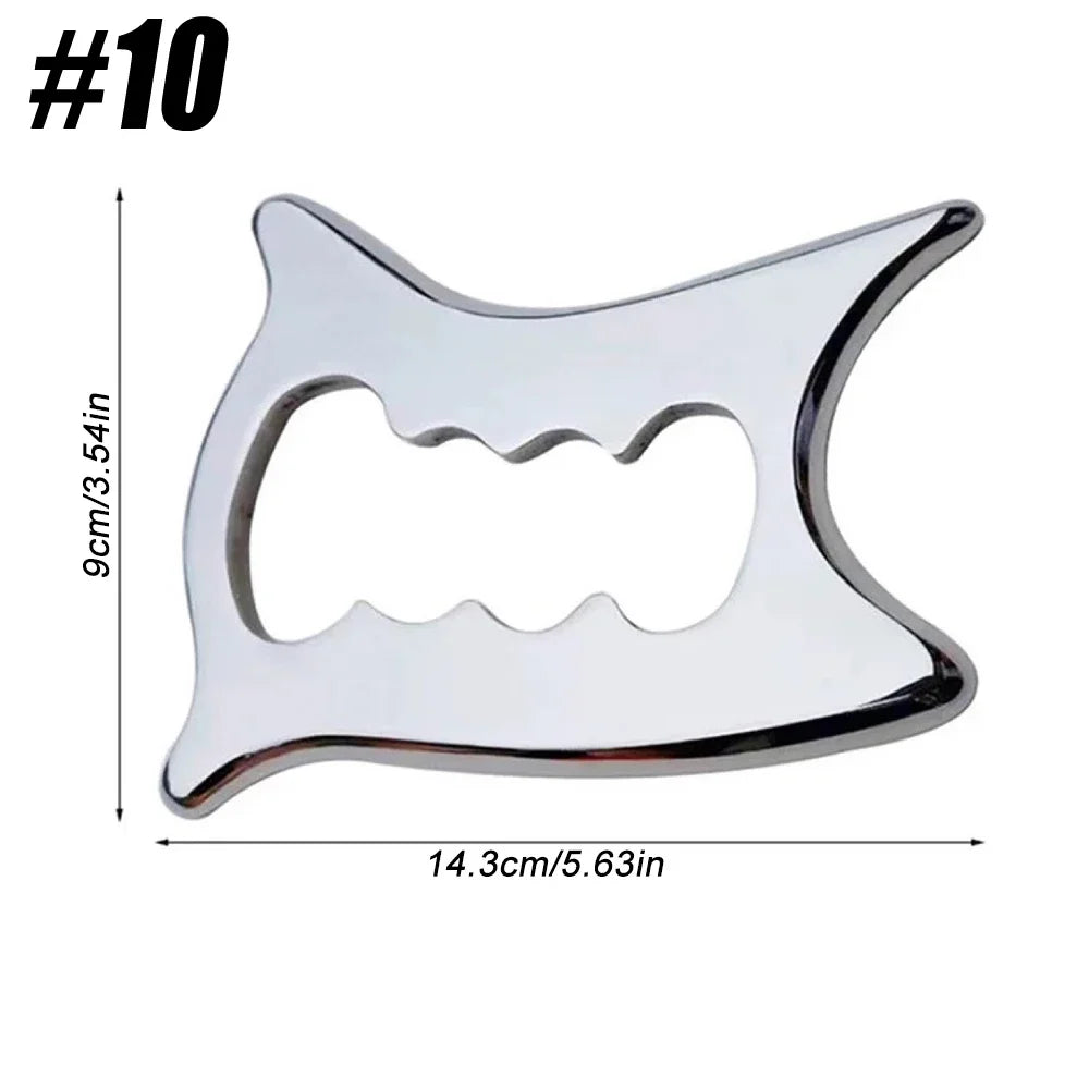 Professional Gua Sha Massage Tools, Stainless Steel Guasha Tool,Manual Massage Sticks for Jawline Sculpting & Puffiness Reducing Beauty World Shop