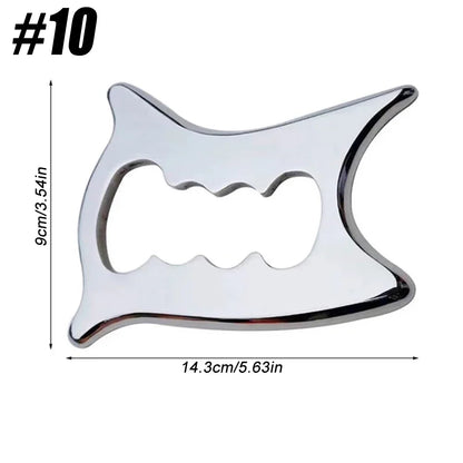 Professional Gua Sha Massage Tools, Stainless Steel Guasha Tool,Manual Massage Sticks for Jawline Sculpting & Puffiness Reducing Beauty World Shop