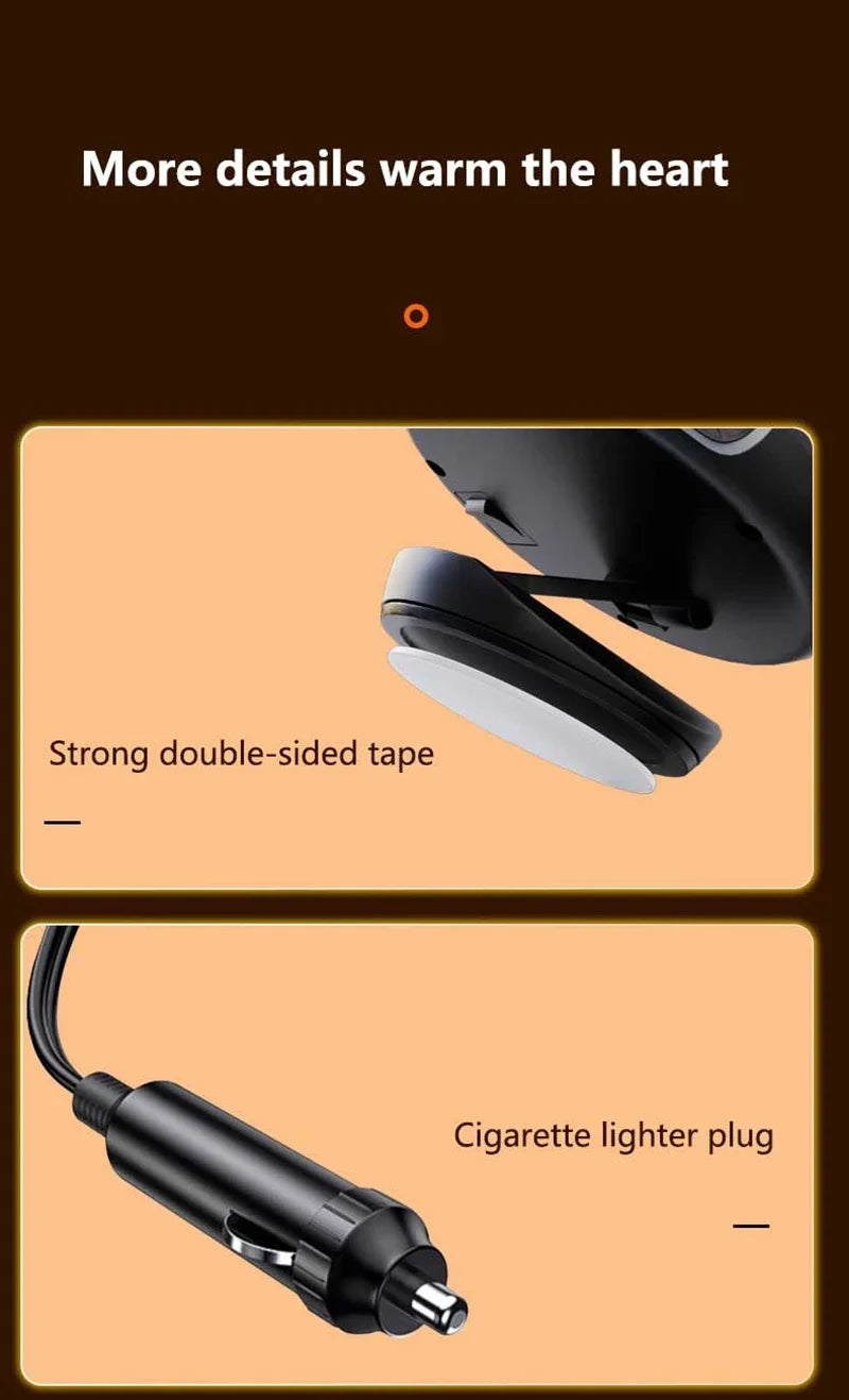 12v/24v Car Heater Heating Cooling Dual-purpose Low Power 360°rotation Defrost Defogger Fast Heating Foldable Stand 2026