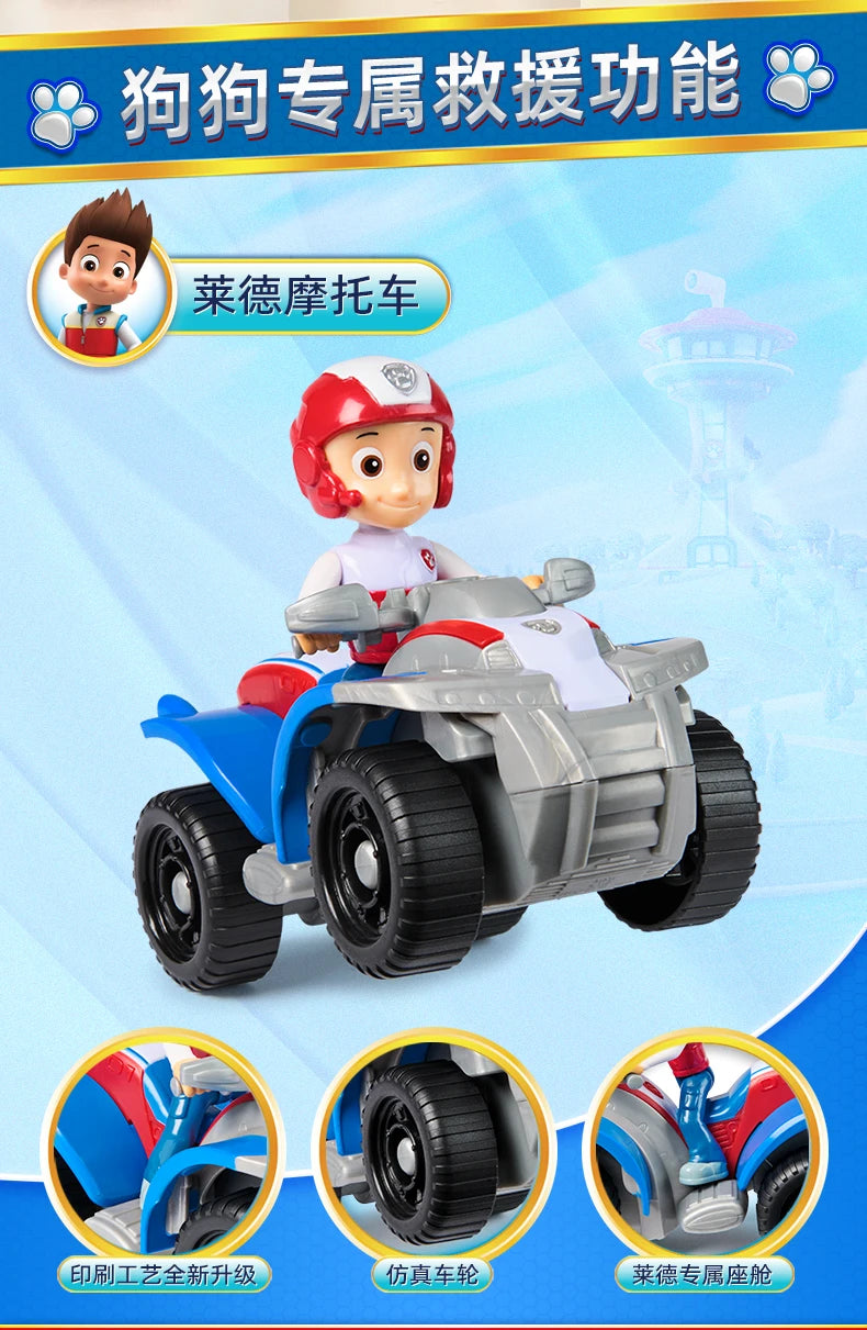 New Original PAW PATROL Vehicle Car Ryder Tracker Everest Chase Rex Skye Rocky Marshall Zuma Action Figure Toy Kid Birthday Gift Beauty World Shop