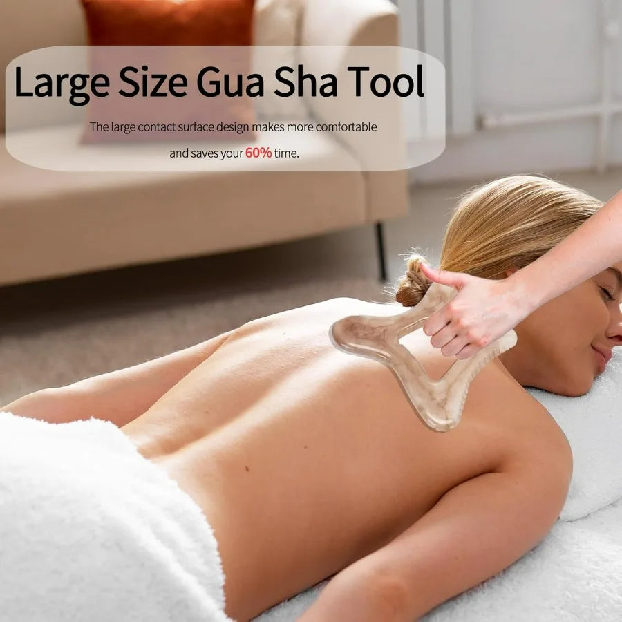 Large Resin Gua Sha Tool, Body Lymphatic Massage for Muscle Recovery & Circulation, Cellulite Massager for Legs Back Beauty World Shop