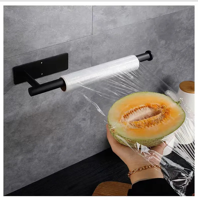 Kitchen Paper Towel Holder Adhesive Tissue Hanger Toilet Roll Paper Dispenser Cabinet Storage Napkin Rack Bathroom Accessories Beauty World Shop