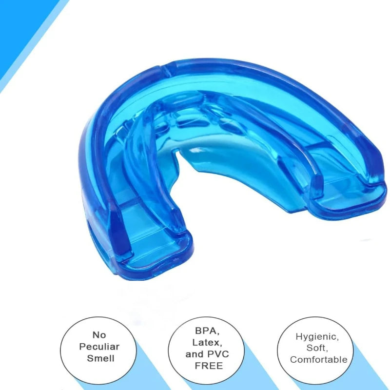 Comfortable Double Braces Athletic Mouthguard Superior No-Boil Design for Maximum Protection of Upper And Lower Teeth Beauty World Shop