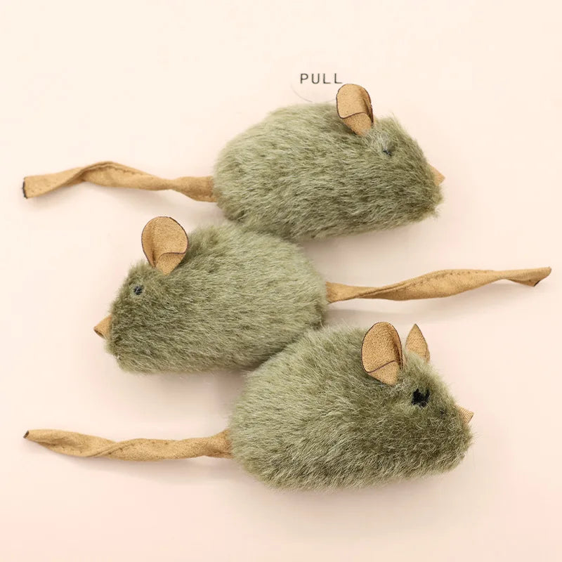 New Type Of Cat-teasing Plush Simulation Mouse Toy Long Plush Bird Chirping Mouse Scratch-resistant And Biting Interactive Toy Beauty World Shop