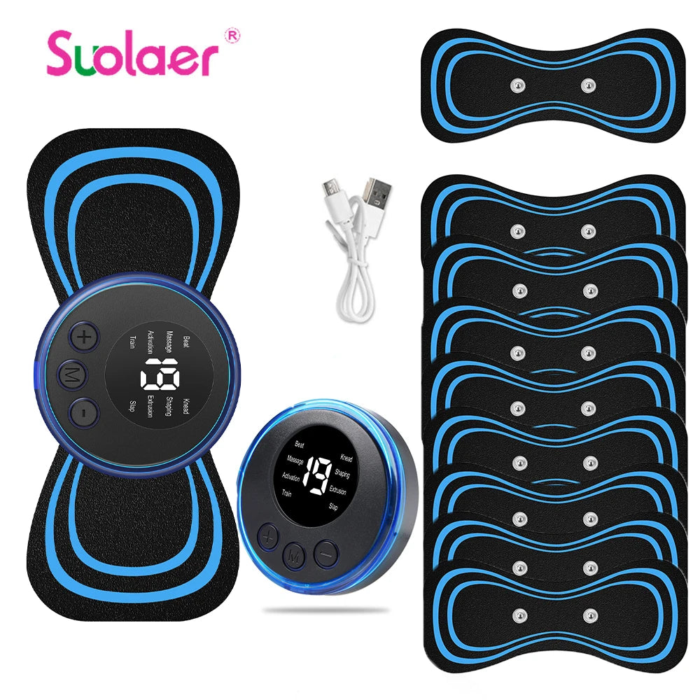 Mini Portable EMS Neck Massager Electric Neck Stretcher For  Cervical Muscle Pain Relief And Shoulder Relaxation Massage Patch Beauty World Shop