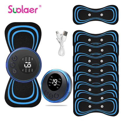 Mini Portable EMS Neck Massager Electric Neck Stretcher For  Cervical Muscle Pain Relief And Shoulder Relaxation Massage Patch Beauty World Shop