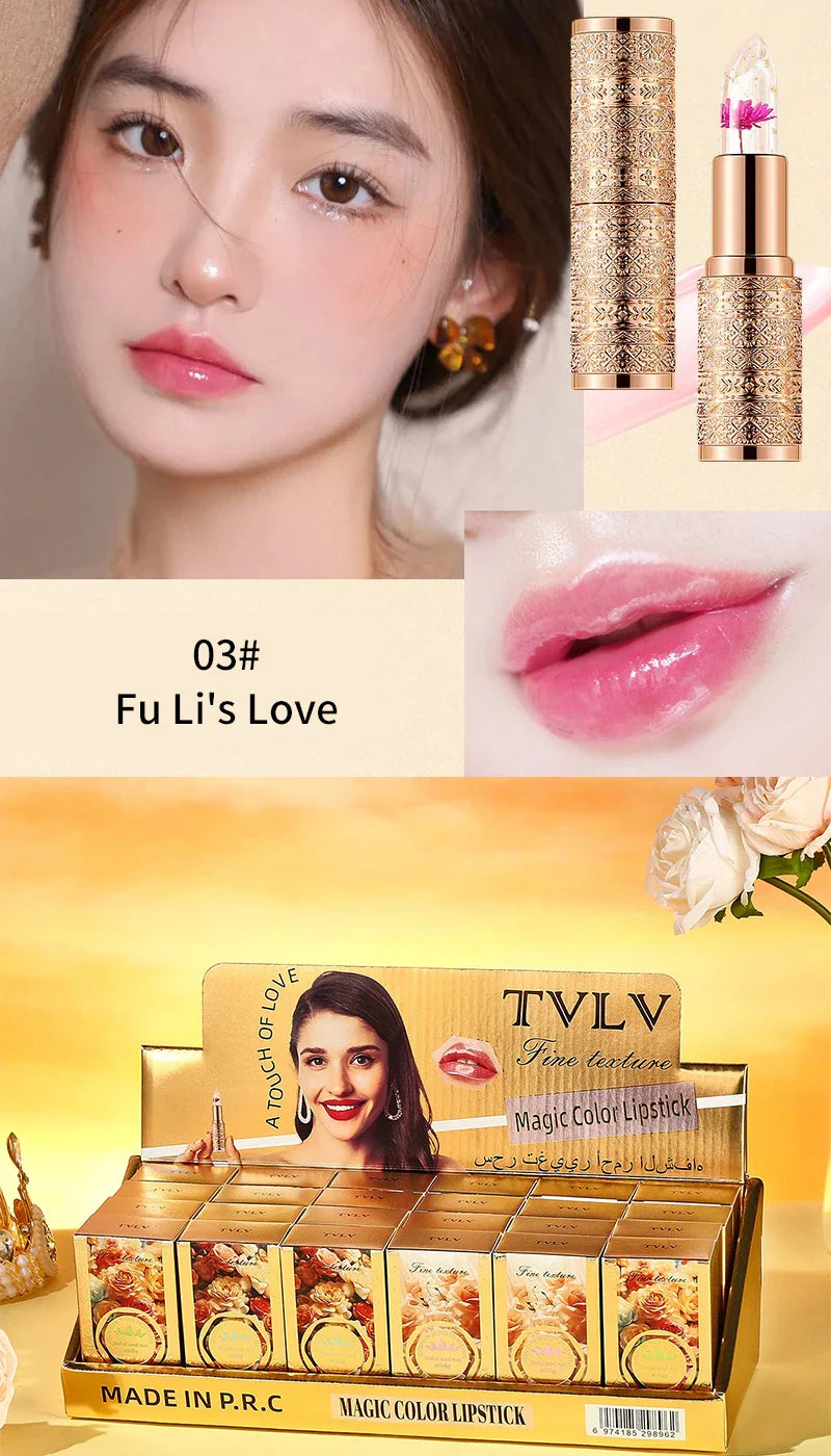 Crystal Color-changing Petal Lipstick for Women Moisturizes long-lasting and non-sticky cup lip balm Beauty Trend Shop