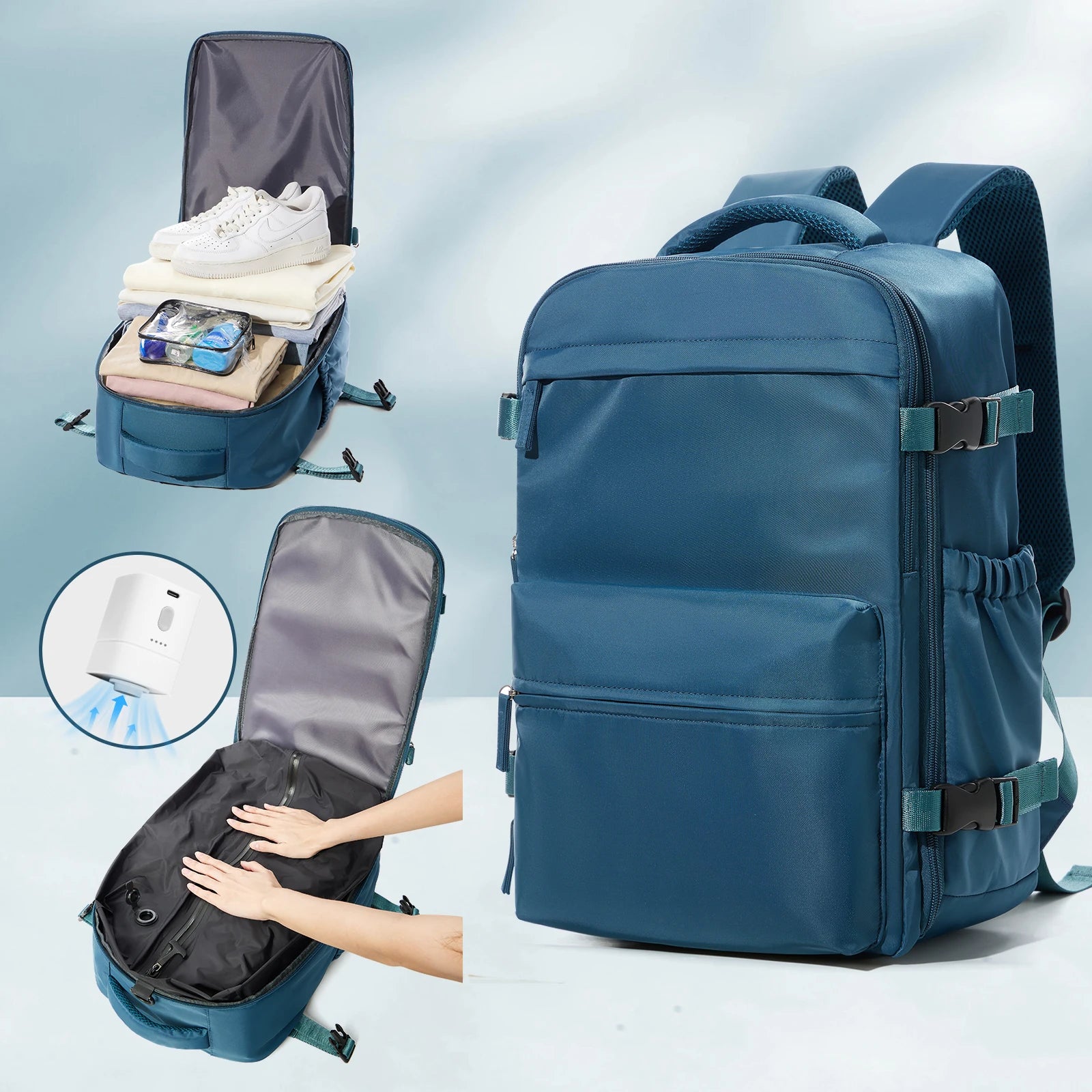 Vacuum Backpack Travel Bag for Men Large Capacity Backpack Business Laptop Backpack Women Men Expandable Backpack School Bag Beauty World Shop