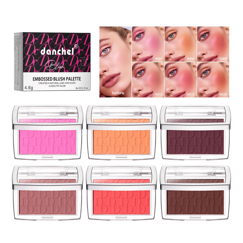 Face Blusher Matte Natural Cheek Tint Brighten Face Pink Red Face Contouring Cosmetics Blush Powder Soft Female Makeup Beauty World Shop