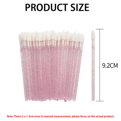 100/300PCS Crystal Lip Brush Lipstick Gloss Applicator Wands Wholesale For Eyelashes Extension Tool Kits Makeup Accessories Beauty World Shop