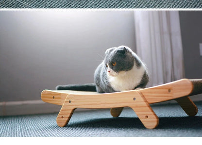 Cat Scratcher Board Wooden Frame Medium Cat Scratching Bed 3 In 1 Scratching Post Anti-Scratch Toys Claw Couch Scraper For Cats